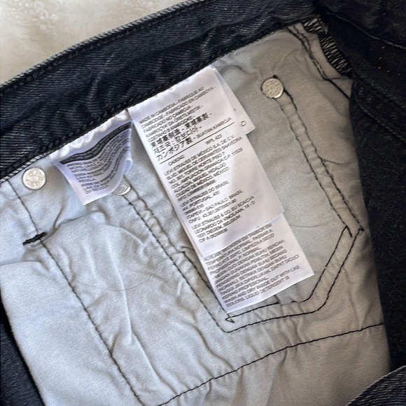 Black Levi 501 Denim Shorts - Picture 5 of 8